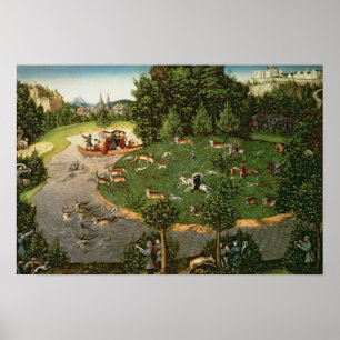 Affiche Stag Hunt of Elector Friedrich III the "Wise"