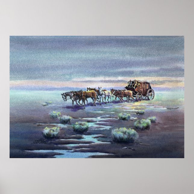 Affiche STAGECOACH FIN APRÈS-MIDI par SHARON SHARPE (Devant)