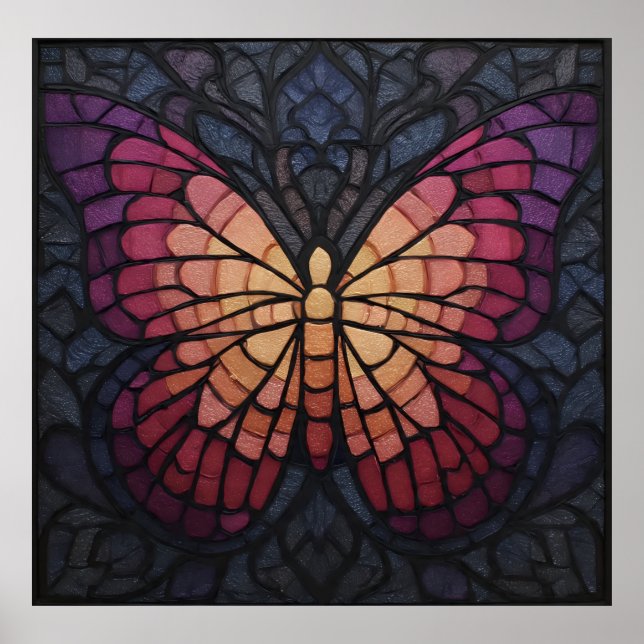 Affiche StainedGlassButterFly (Devant)