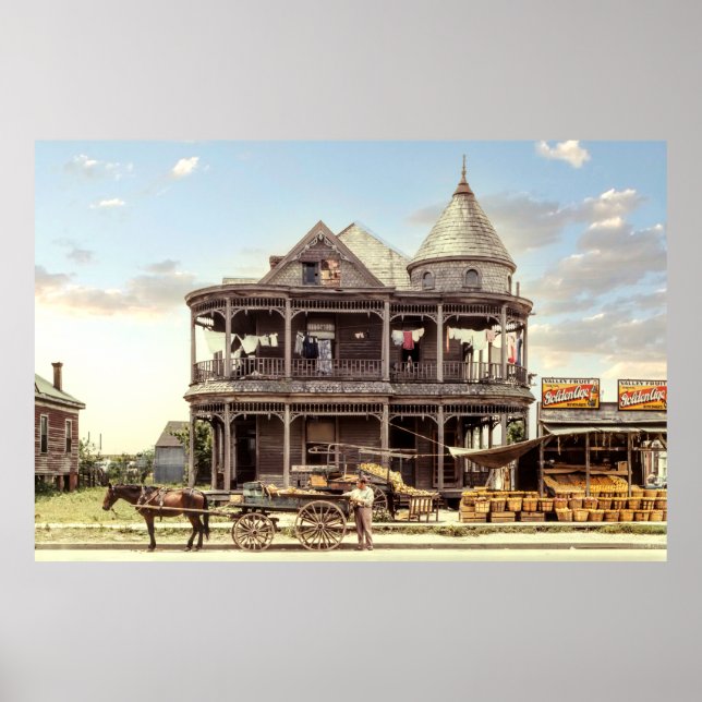 Affiche Stand de fruits maison - Houston Texas 1943 (Devant)