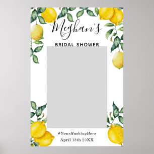 Affiche Stand de photomaton de mariage aux citrons tendanc