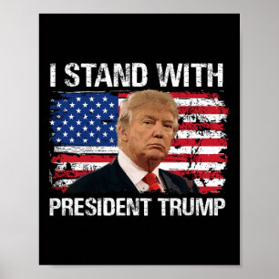 Affiche Stand President Trump American Flag Trump 2024 Men