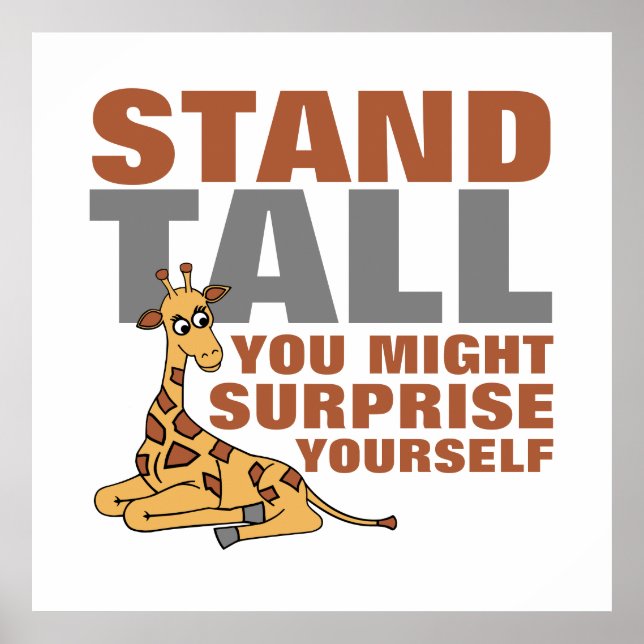 Affiche Stand Tall, Giraffe (Devant)