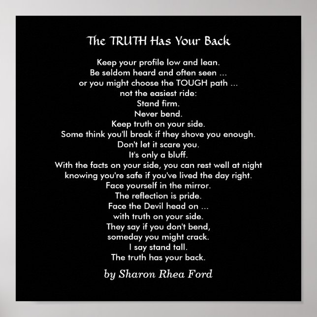 Affiche Stand Tall with Truth by SRF (Devant)