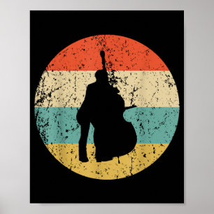 Affiche Stand Up Bass Shirt - Vintage musique rétro