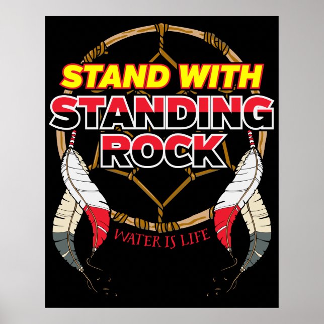 Affiche Stand With Standing Rock L'eau est la vie (Devant)