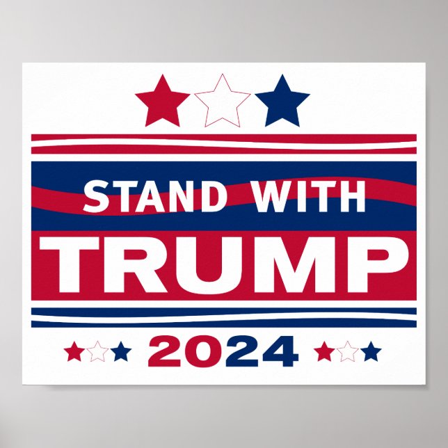 Affiche Stand with Trump~2024~MAGA (Devant)