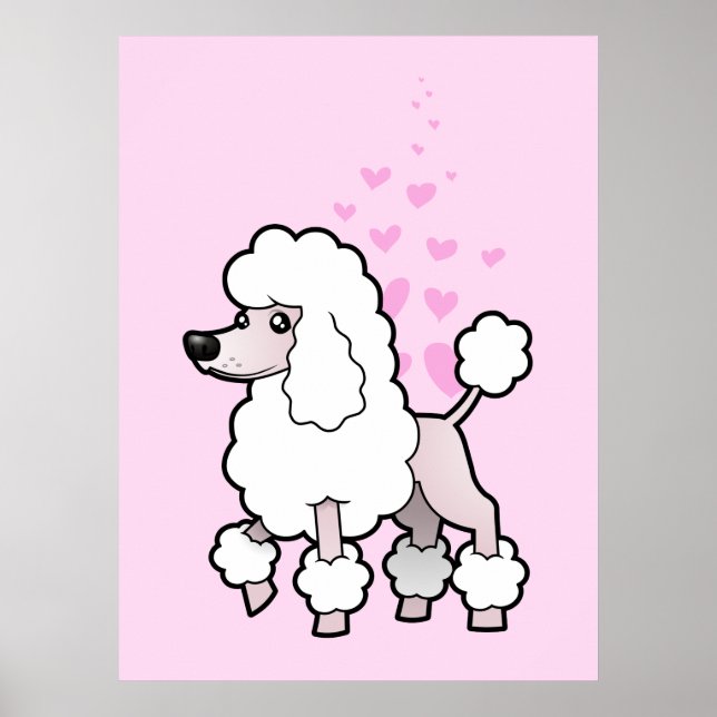 Affiche Standard/Miniature/Jouet Poodle Love (show cut) (Devant)