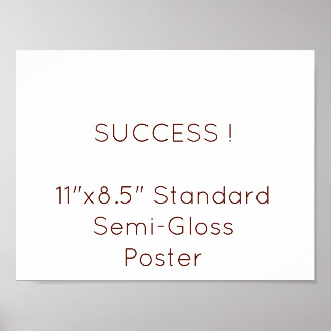 Affiche standard semi-brillant 11"x8.5" (Devant)