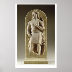 Affiche Standing youth or Maitreya, Gandhara (stucco)