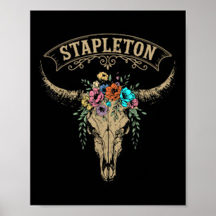 Affiche Stapleton Vintage Nom de Famille Personnalisé Stap