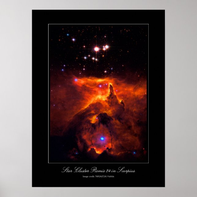Affiche Star Cluster Pismis 24, coeur de NGC 6357 (Devant)