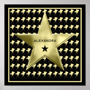 Affiche Star du cinéma maison personnalisé