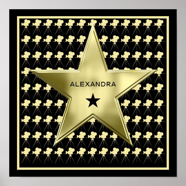Affiche Star du cinéma maison personnalisé (Devant)