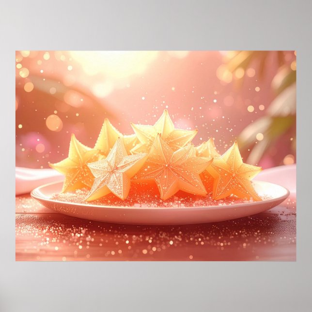 AFFICHE STAR FRUIT - CARAMBOLE - EXOTIC FRUITS (Devant)