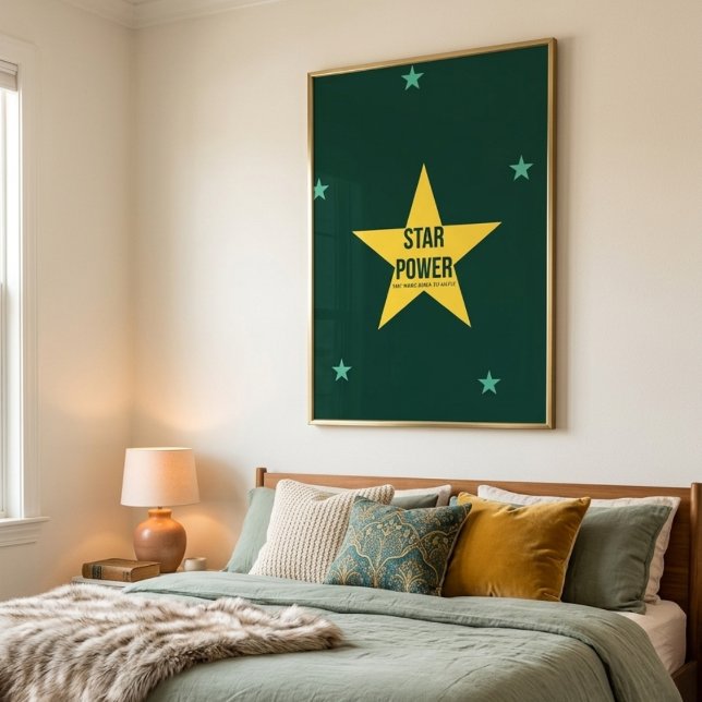 Affiche Star Power — 90s Maximalist  | Retro Bedroom Art (Créateur téléchargé)