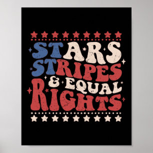 Affiche Star Stripes Et Égalité Des Droits Patriotique 4 J