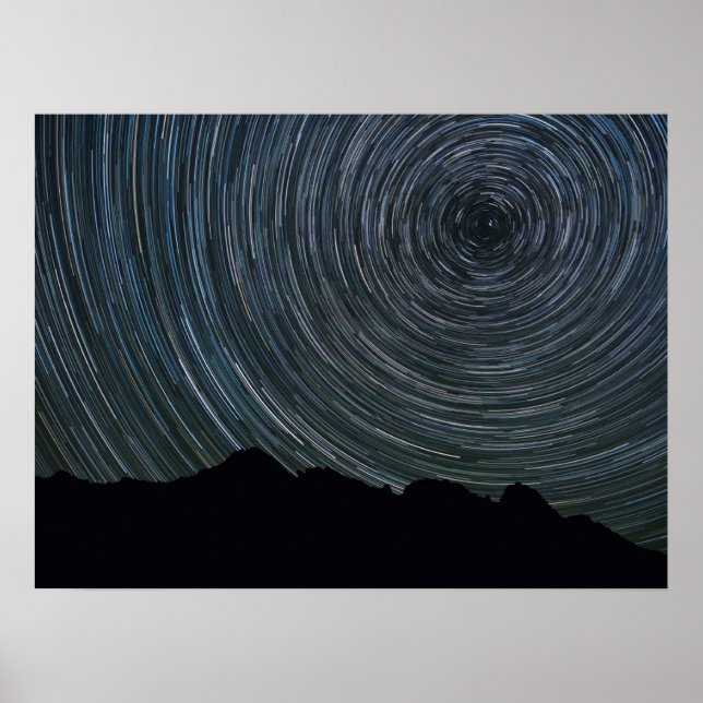 Affiche Star Trails Around Polaris | Col d'Ingall (Devant)
