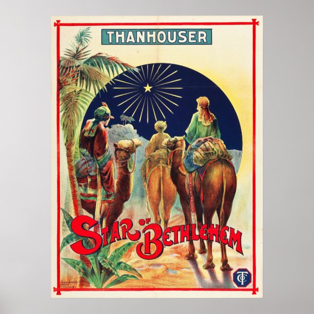 Affiche Star vintage de Bethléem Hollywood Silent Movie (Devant)