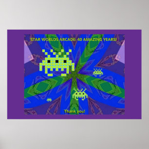 Affiche Star Worlds Arcade 40e anniversaire