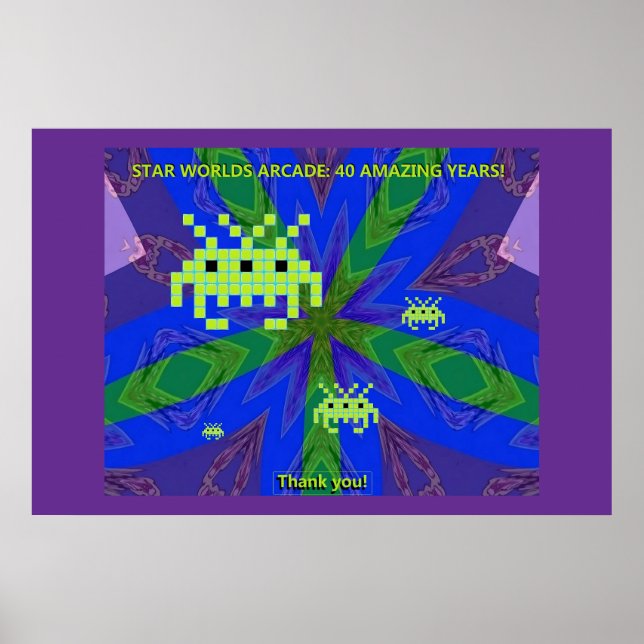 Affiche Star Worlds Arcade 40e anniversaire (Devant)