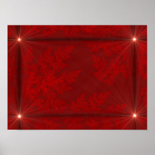 Affiche Starburts de velours rouge