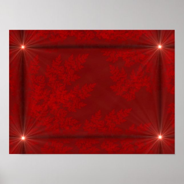 Affiche Starburts de velours rouge (Devant)