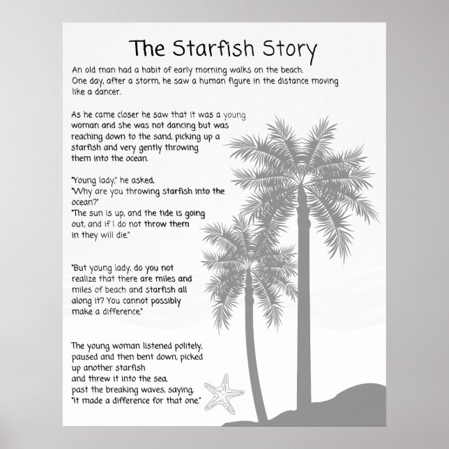 Affiche Starfish Story, Starfish Throver, Starfish Poem (Devant)