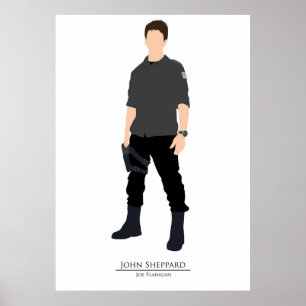 Affiche Stargate Atlantis minimaliste Sheppard