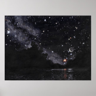 Affiche Starlit River Attente Scorpio : 24x18 Imprimer