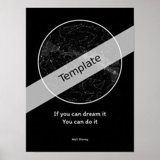 Affiche StarMap360 - 30x40cm carte aérienne personnalisée