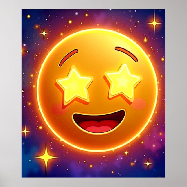 Affiche Starry Eyed Emoji Joy (Devant)