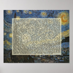 Affiche Starry Night Les mots de Vincent Artiste Imprimer