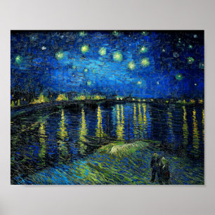 Affiche Starry Night Over the Rhone par Vincent Van Gogh