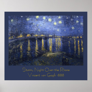 Affiche Starry Night Over the Rhone par Vincent van Gogh