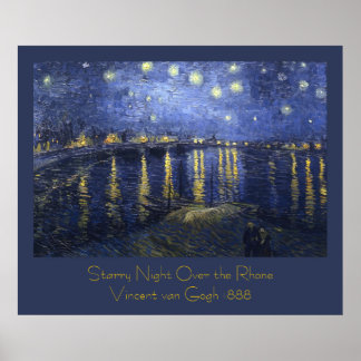 Affiche Starry Night Over the Rhone par Vincent van Gogh