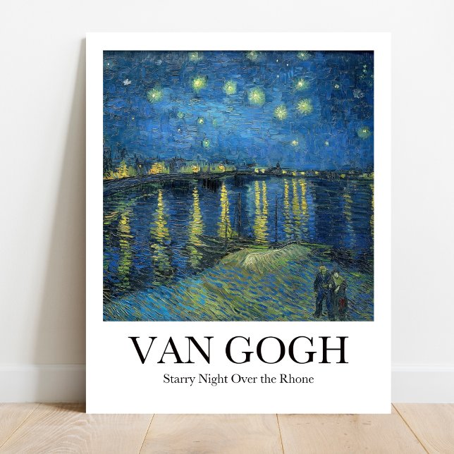 Affiche Starry Night Over the Rhone par Vincent van Gogh (Own a Starry Night! ✨ Van Gogh's masterpiece. Museum-quality poster)