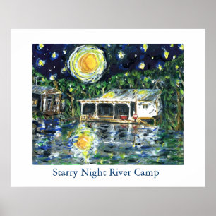 Affiche Starry Night River Camp