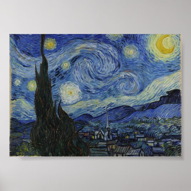 Affiche Starry Night, Van Gogh Célèbre Peinture (Devant)
