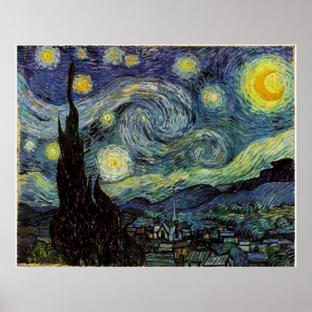 Affiche Starry Night, Vincent van Gogh (Devant)