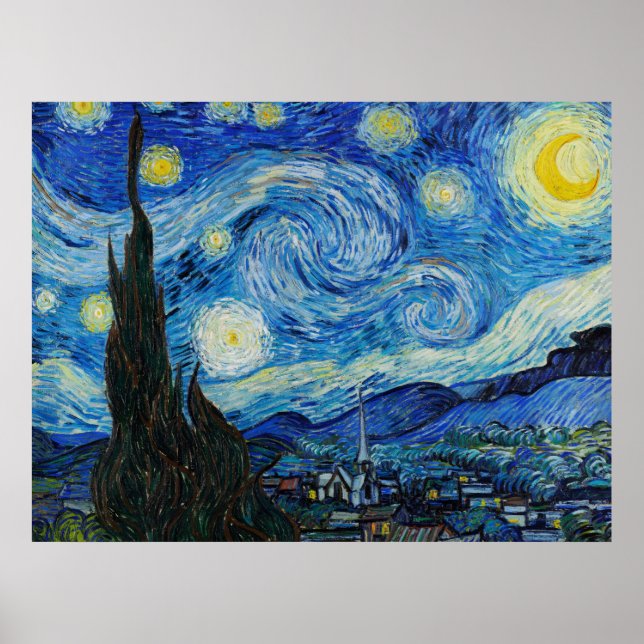 Affiche Starry Night Vincent Van Gogh (Devant)