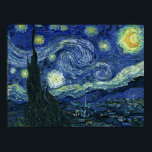 Affiche Starry Night Vincent van Gogh Art Peinture<br><div class="desc">Vincent van Gogh (Néerlandais, 1853 - 1890) Starry Night, 1889, Huile sur toile Non encadré : 73 × 92 cm (28, 7 × 36, 2 po) Ce tableau représente la vue depuis la fenêtre est de la chambre d'asile de Van Gogh à Saint-Rémy-de-Provence, il ajoute un village aménagé. Il est...</div>