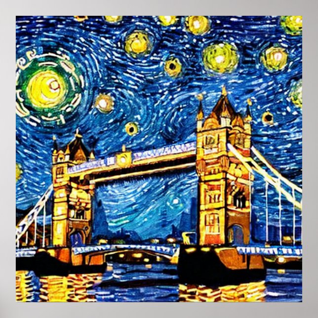 Affiche Starry Starry Night Londres Angleterre (Devant)