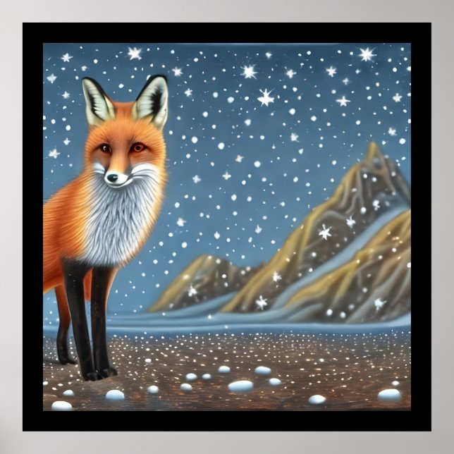 Affiche Starry Starry Night Storybook Fox (Devant)