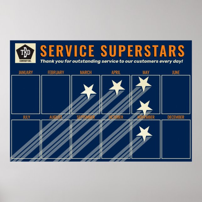 Affiche Stars employé du mois photo top performer (Devant)