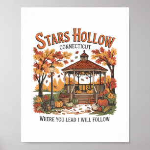 Affiche Stars Hollow Citrouille Action de grâce Automne Fa