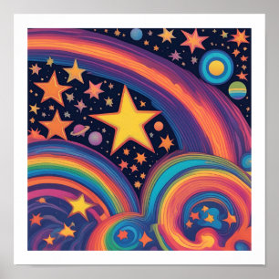 Affiche Stars Moons & Rainbows