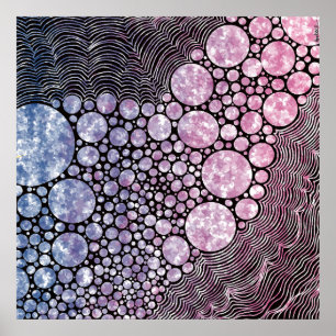 Affiche Stars orbs et cercles conception abstraite