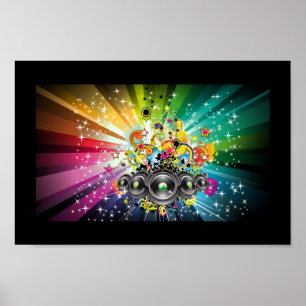 Affiche Stars & Streaks, Music Pop Art