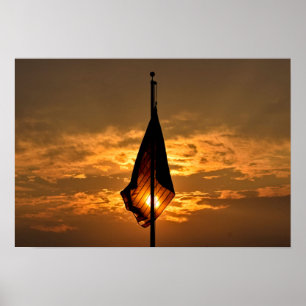 Affiche Stars & Stripes à l'heure d'or